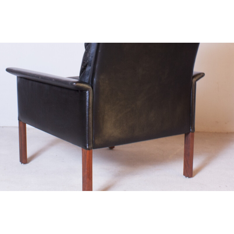 "500H" lounge armchair in leather, Hans OLSEN - 1963 