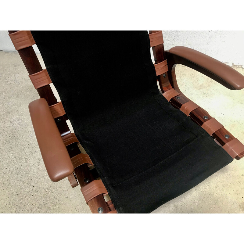 Skandinavischer Vintage-Sessel aus Leder von Elsa