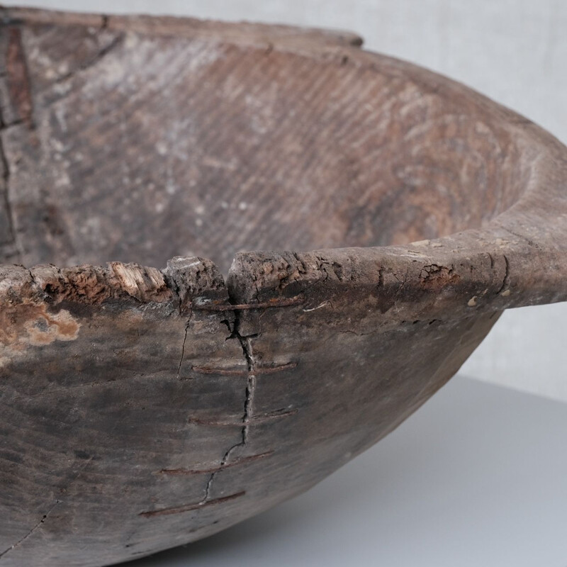 Vintage primitive bowl, France 1900