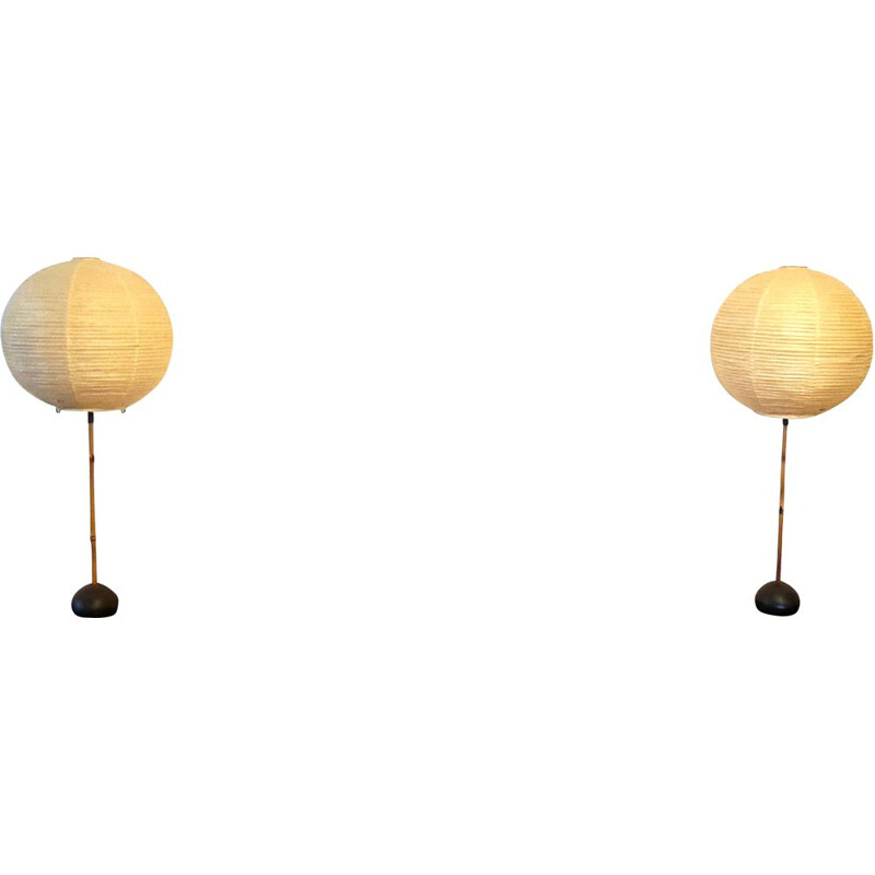 Pair of vintage Akari table lamps by Isamu Noguchi, Japan 1950s