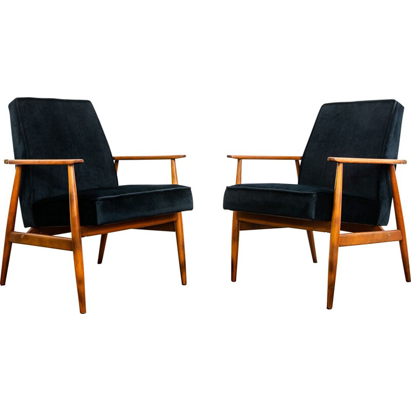 Pair of vintage armchairs by H. Lis, 1960s