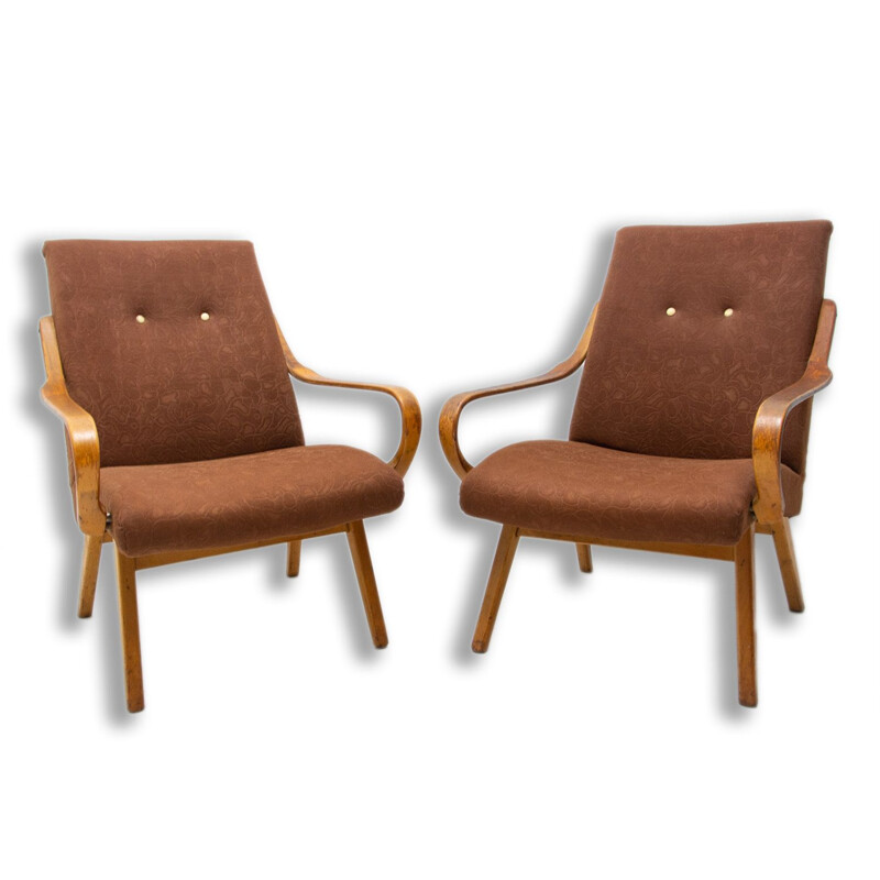 Pair of vintage armchairs by Jaroslav Šmídek for Jitona, Czechoslovakia 1960