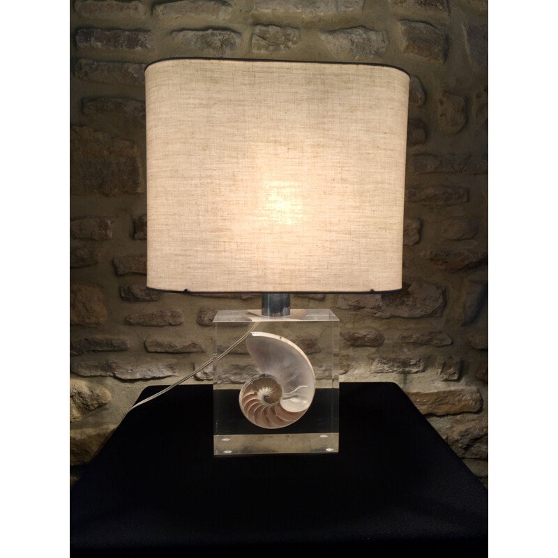 Vintage resin lamp by Pierre Giraudon