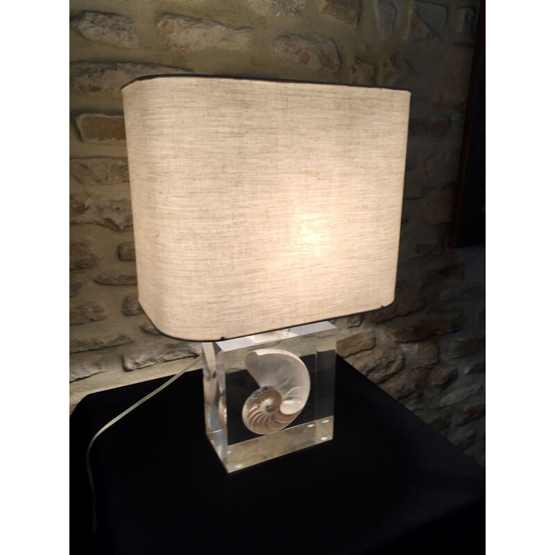 Vintage resin lamp by Pierre Giraudon