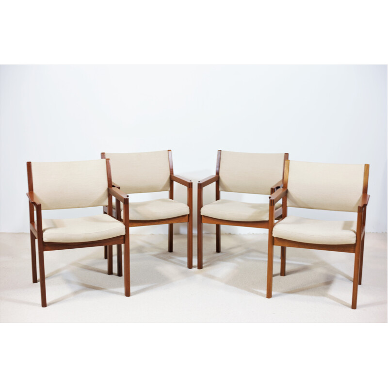 Set of 4 vintage armchairs by Christian Hvidt for Soborg Mobelfabrik