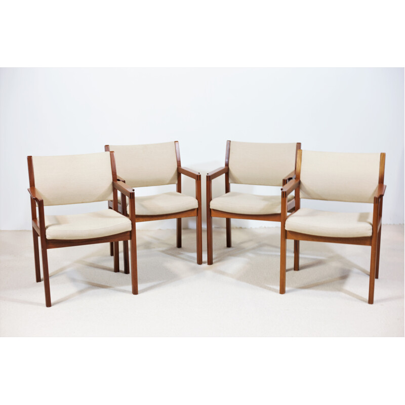 Lot de 4 fauteuils vintage de Christian Hvidt pour Soborg Mobelfabrik