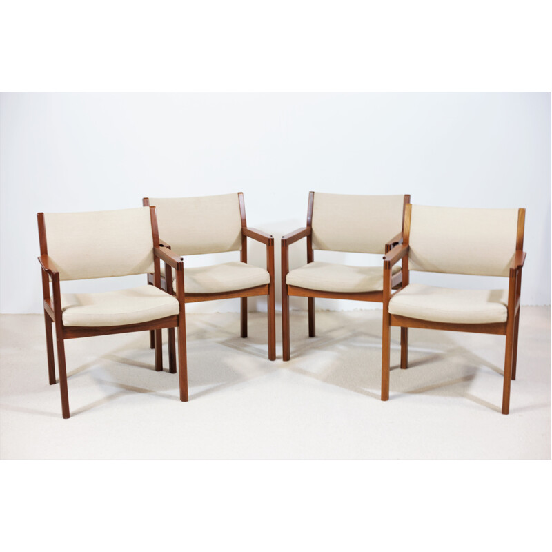 Set of 4 vintage armchairs by Christian Hvidt for Soborg Mobelfabrik