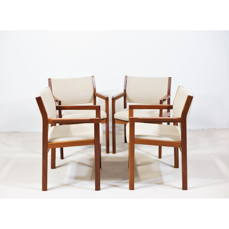 Set of 4 vintage armchairs by Christian Hvidt for Soborg Mobelfabrik