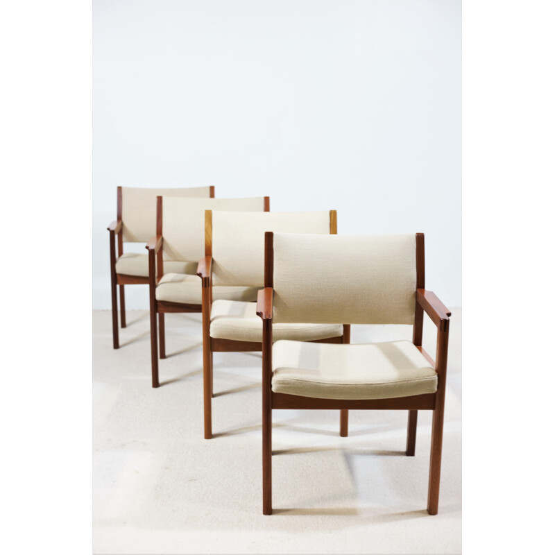 Set of 4 vintage armchairs by Christian Hvidt for Soborg Mobelfabrik