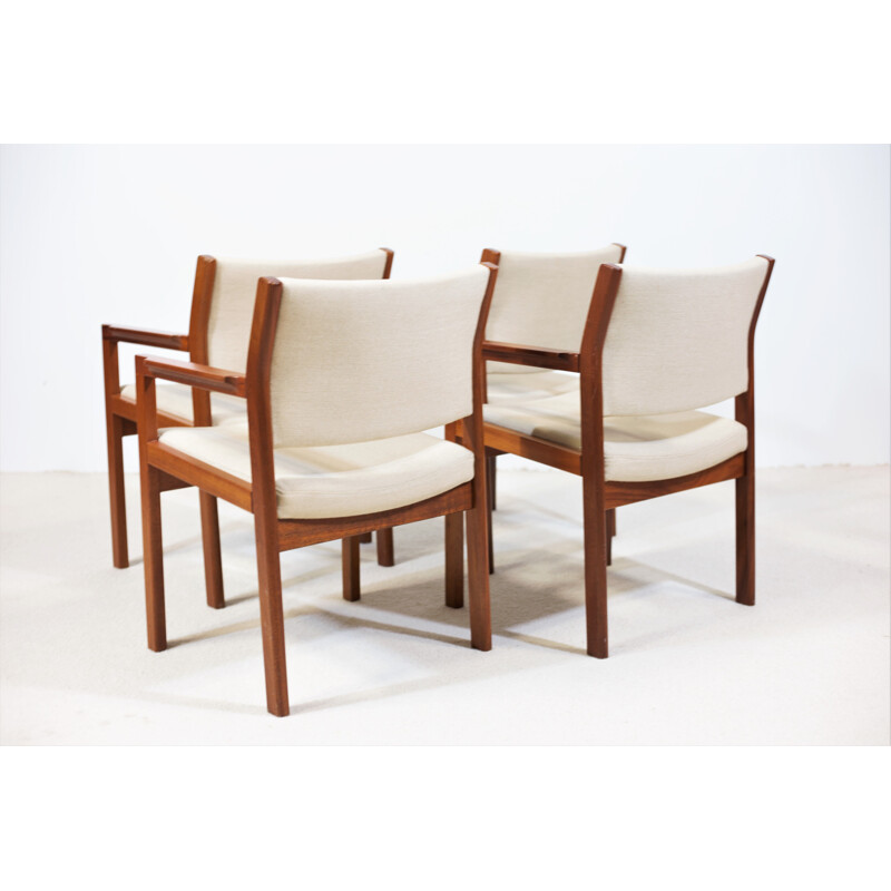 Set of 4 vintage armchairs by Christian Hvidt for Soborg Mobelfabrik