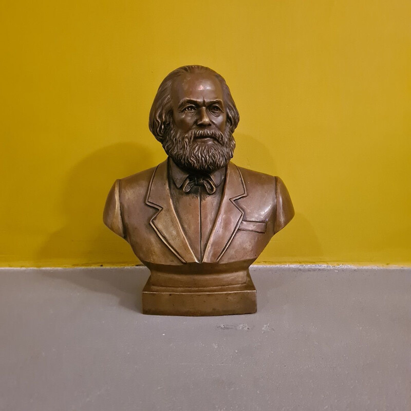 Bronze vintage bust of Karl Marx