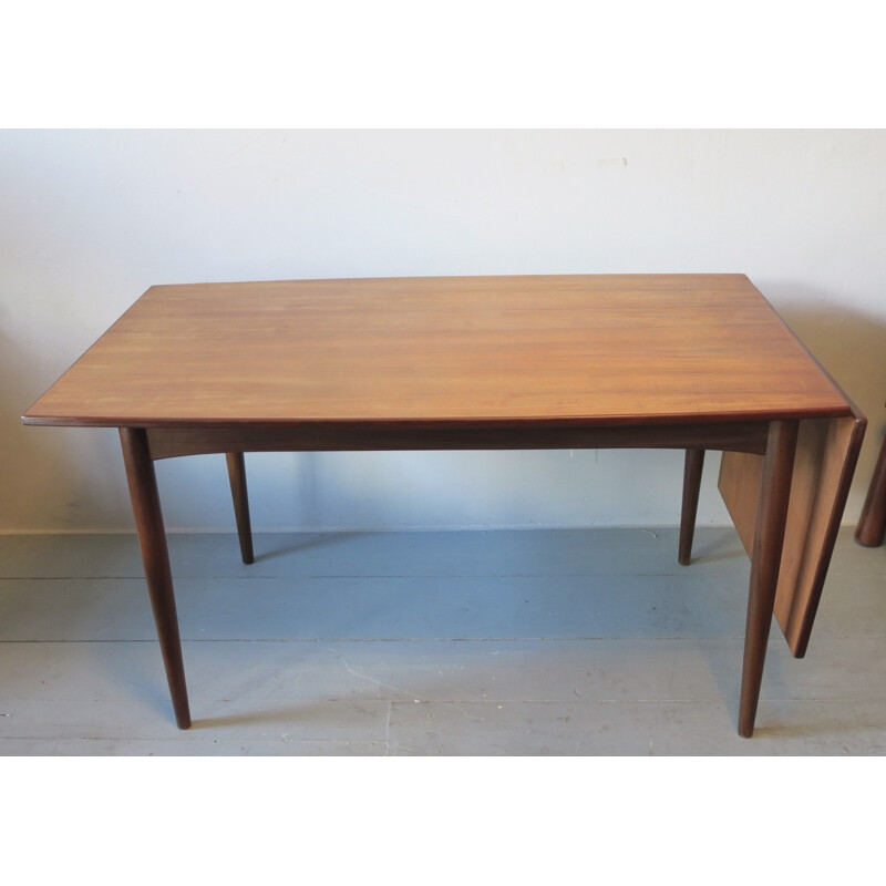 Danish teak dining table with extension - 1960s