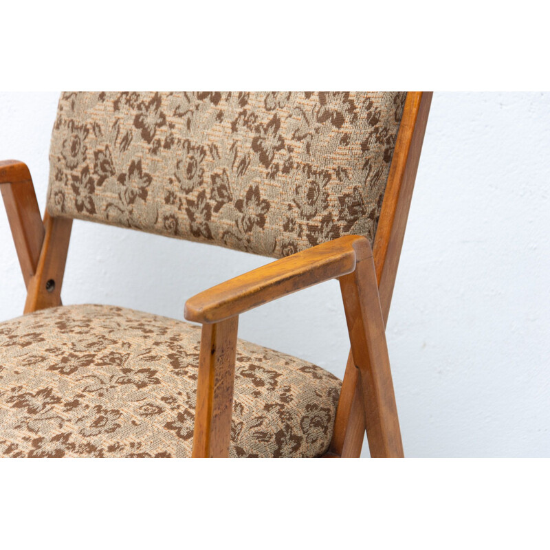 Silla de oficina vintage, Checoslovaquia 1960