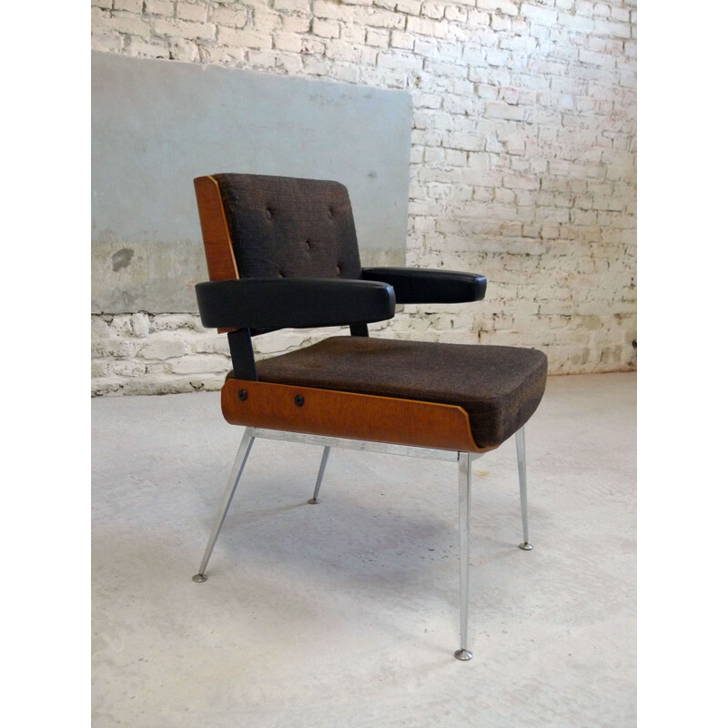 Paire de fauteuils en tissu, design français - 1970