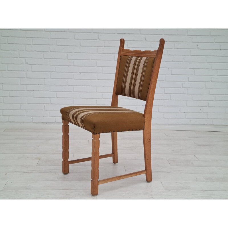 Satz von 6 originalen dänischen Vintage-Stühlen aus Eichenholz, 1960