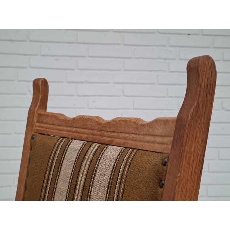 Set of 6 vintage original Danish oak wood chairs, 1960s