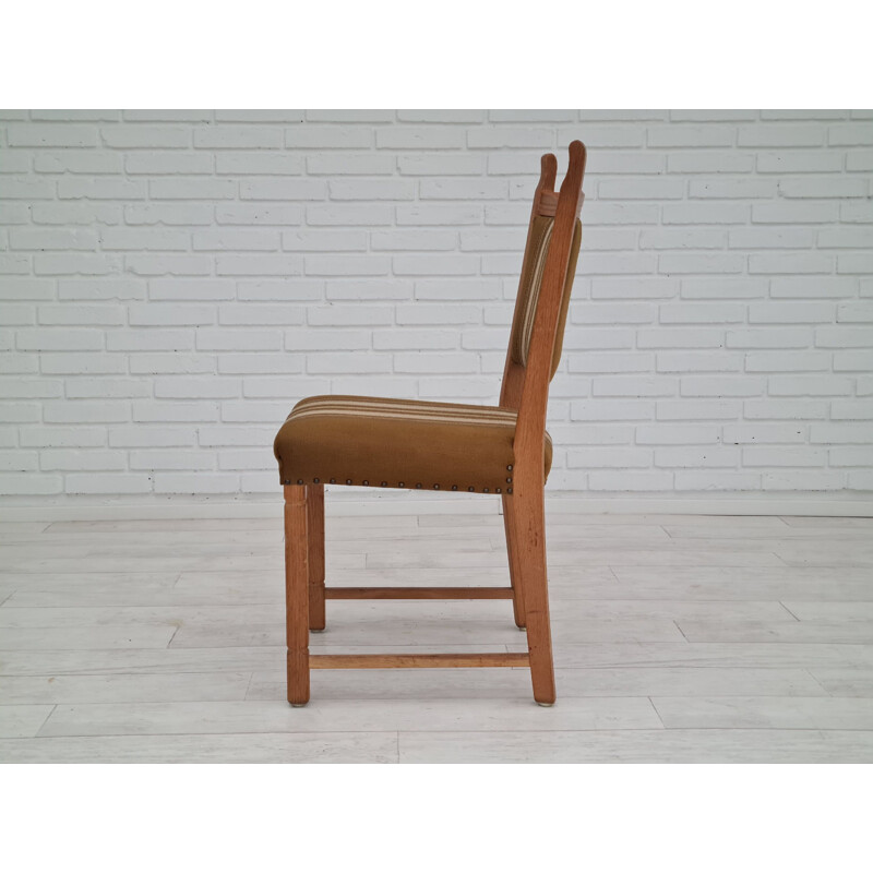 Conjunto de 6 cadeiras de carvalho dinamarquesas vintage originais, 1960