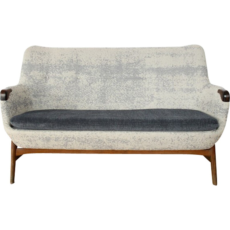 Vintage 2 seater sofa with new fabric, Erling TORVITS - 1950s