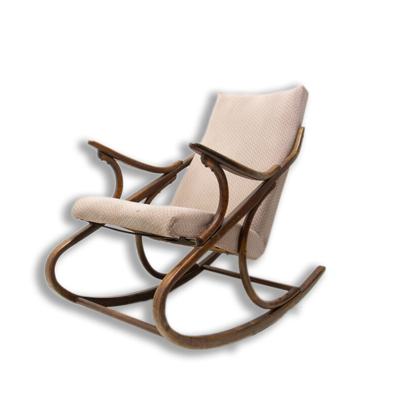 Vintage bentwood rocking chair by Ton, Czechoslovakia 1960