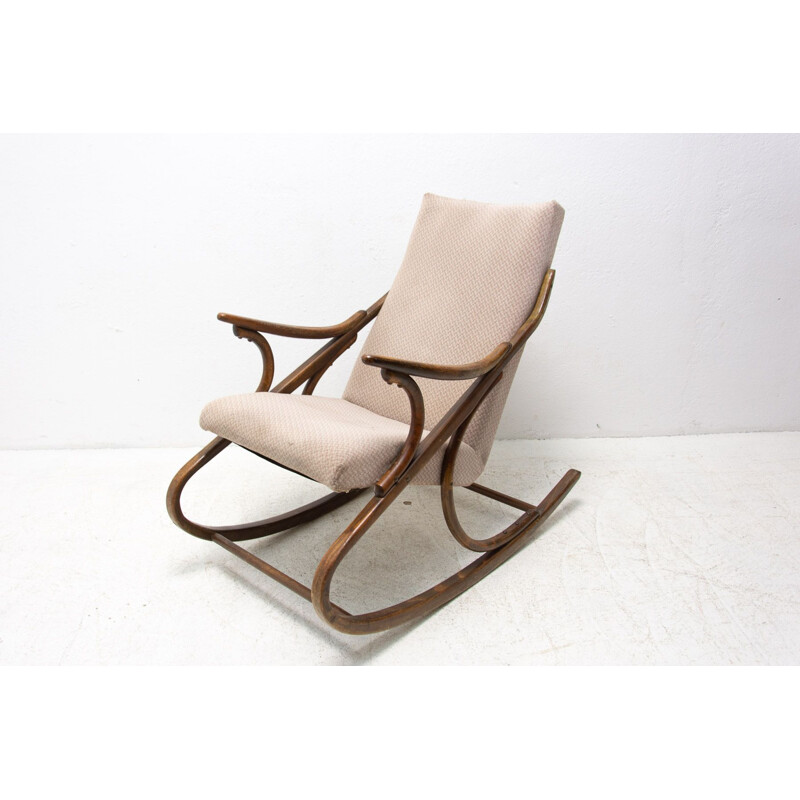 Vintage bentwood rocking chair by Ton, Czechoslovakia 1960
