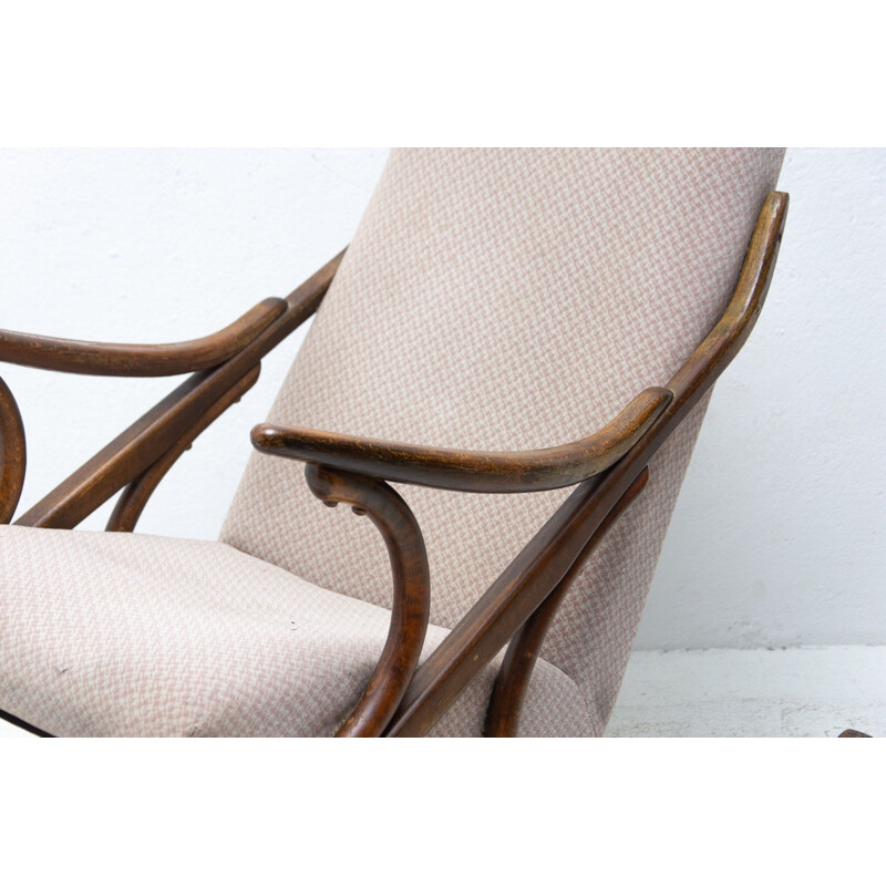 Vintage bentwood rocking chair by Ton, Czechoslovakia 1960