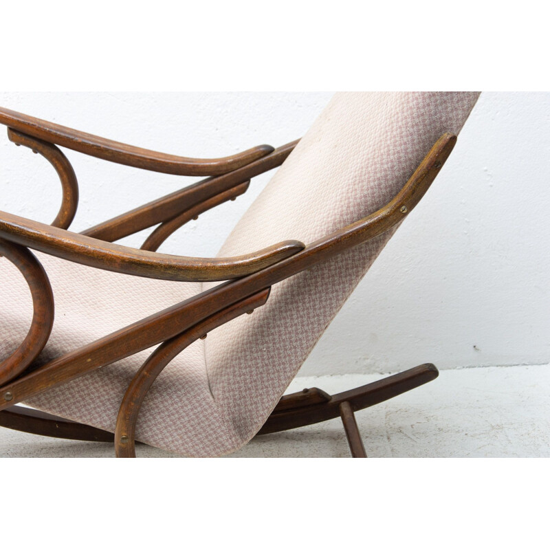 Vintage bentwood rocking chair by Ton, Czechoslovakia 1960