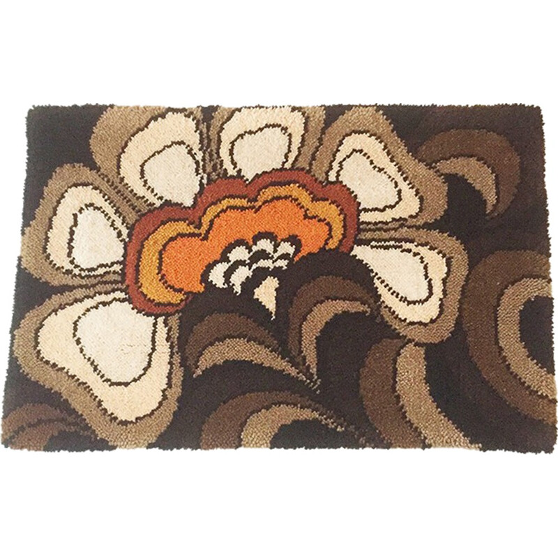 Vintage wool wall rug, 1970
