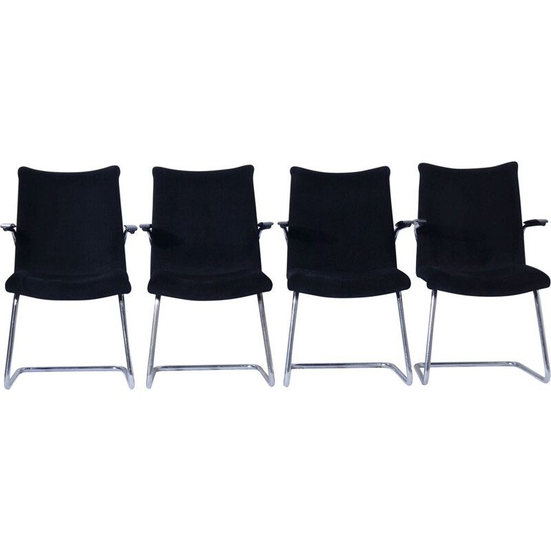 ensemble de 4 fauteuils - 1950
