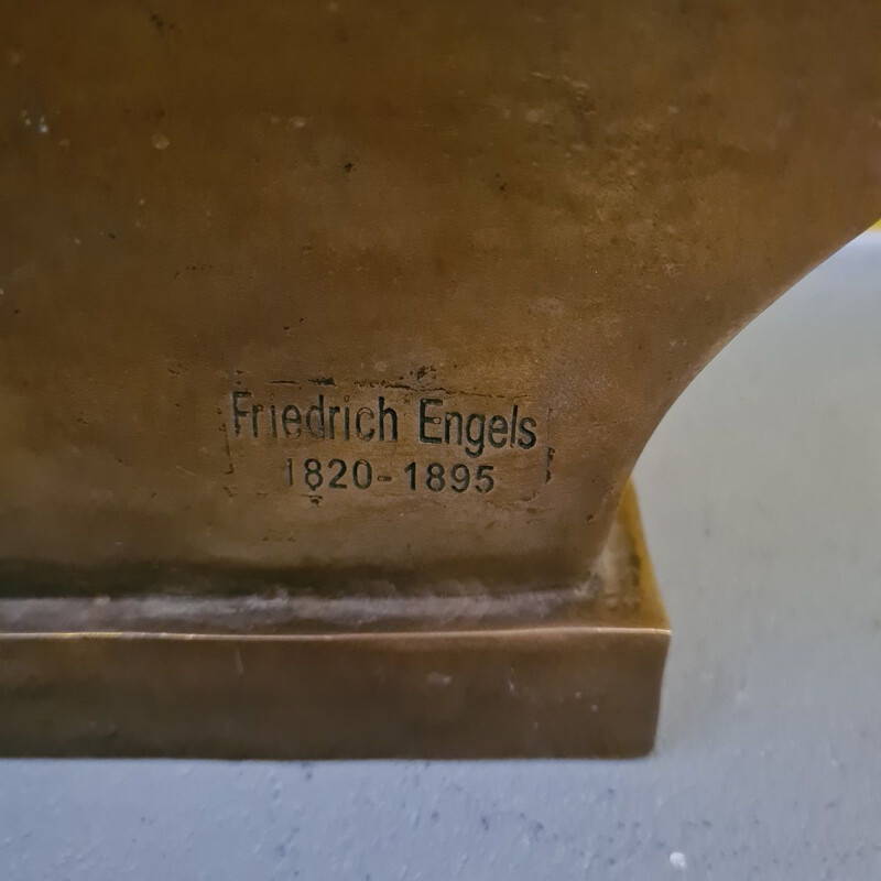 Buste vintage en bronze Friedrich Engels