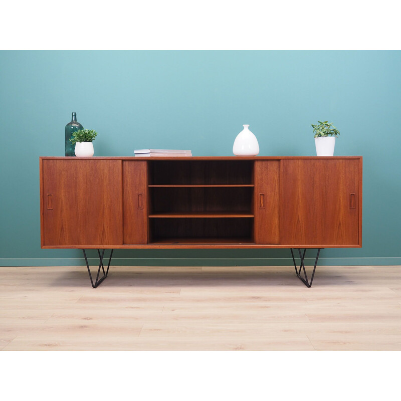 Teak vintage Danish sideboard by Erik Jensen for Westergaards Møbelfabrik, 1970s