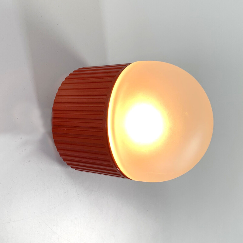 Vintage red Bulbo wall lamp by Raul Barbieri & Giorgio Marianelli for Tronconi, 1980s