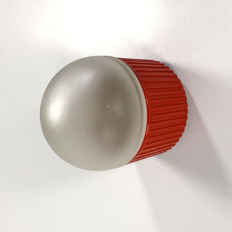 Vintage red Bulbo wall lamp by Raul Barbieri & Giorgio Marianelli for Tronconi, 1980s
