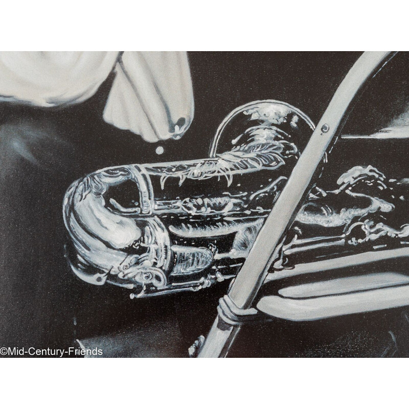 Pair of vintage art prints "Jazz Series" by Peter J. Bailey