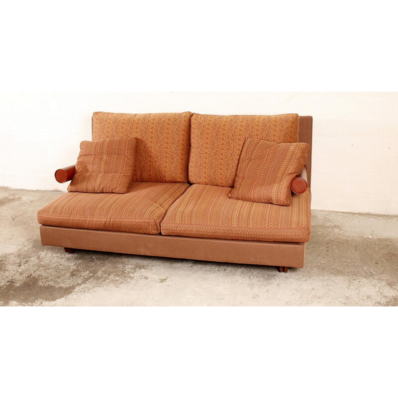 B&B Italia "Baisity" 2-seater sofa in red leather, Antonio CITTERIO - 1980s