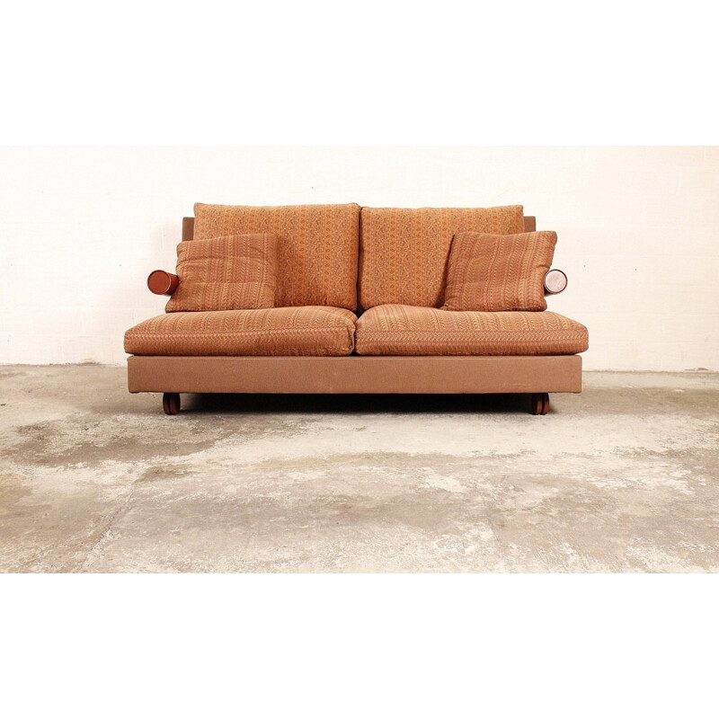 B&B Italia "Baisity" 2-seater sofa in red leather, Antonio CITTERIO - 1980s