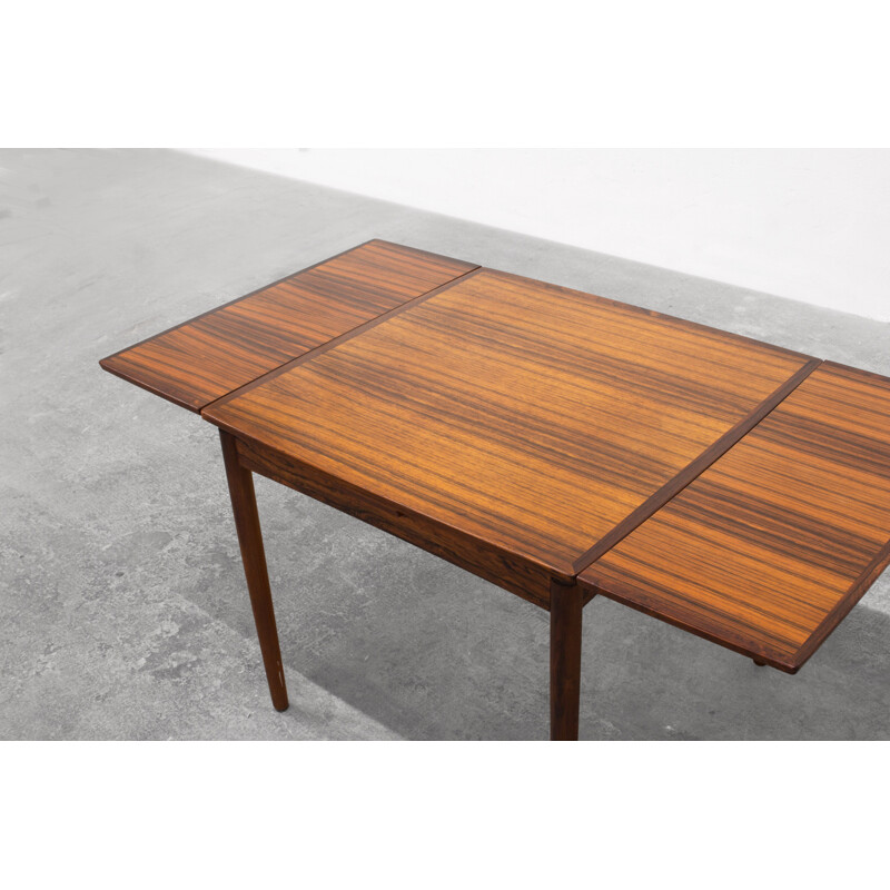Rosewood vintage dining table by Poul Hundevad, Denmark 1960s