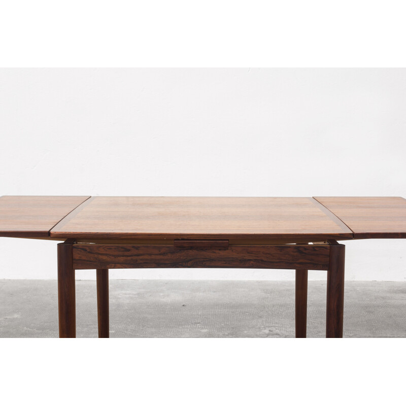 Rosewood vintage dining table by Poul Hundevad, Denmark 1960s