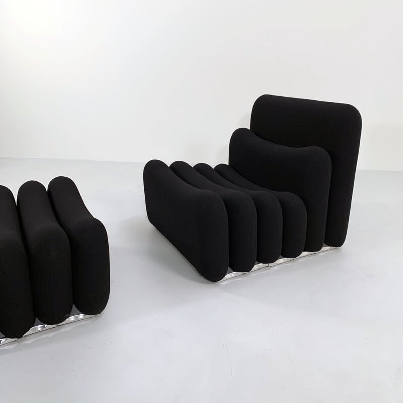 Vintage modular armchair with ottoman by Joe Colombo for Sormani, 1960s