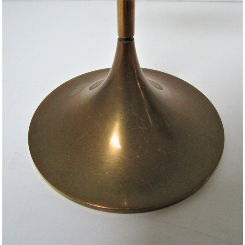 Vintage solid brass candlestick by Max Bruël for Torben Orskov, Denmark 1960