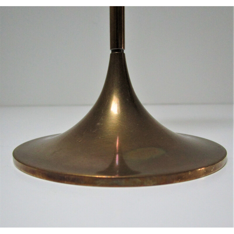 Vintage solid brass candlestick by Max Bruël for Torben Orskov, Denmark 1960