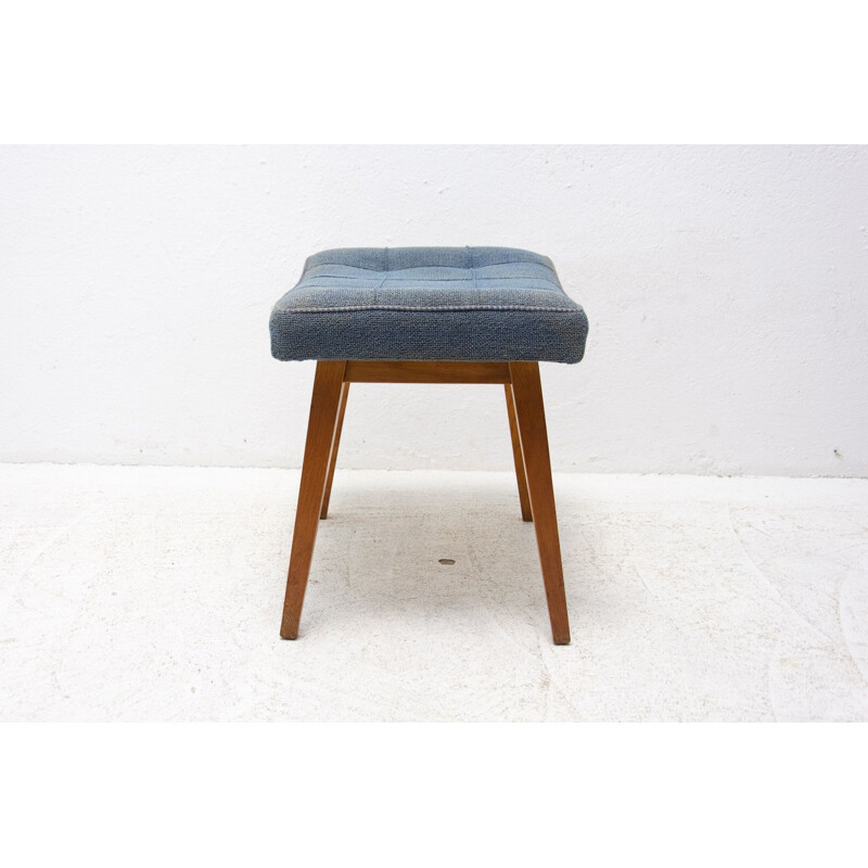 Mid century beech wood footrest, Czechoslovakia 1960s