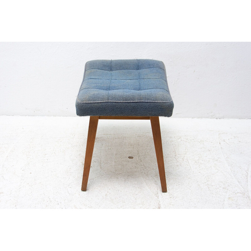 Mid century beech wood footrest, Czechoslovakia 1960s