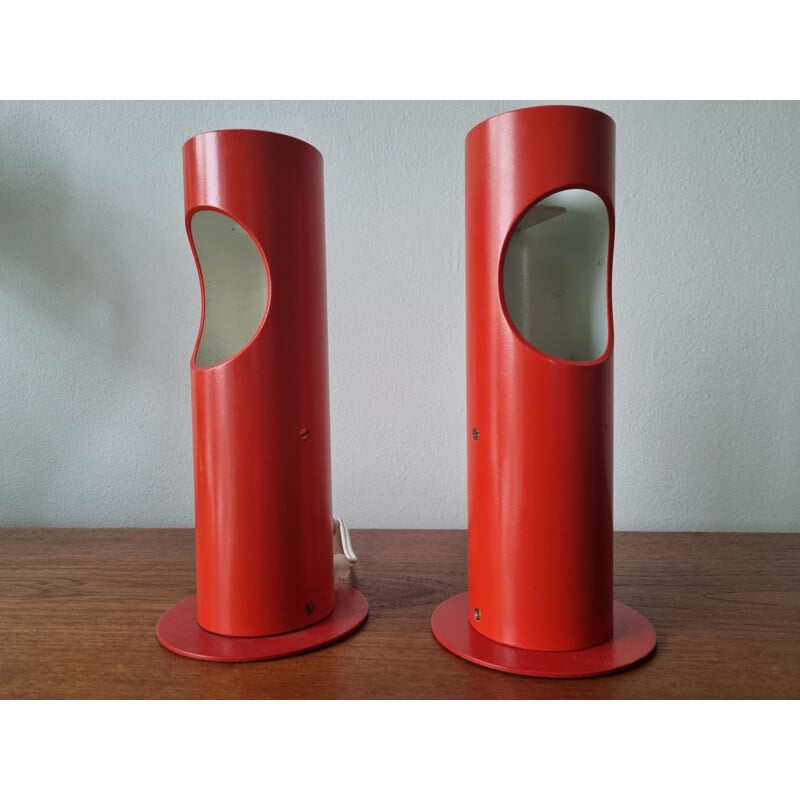 Pair of vintage table lamps by Josef Hurka for Napako, 1970