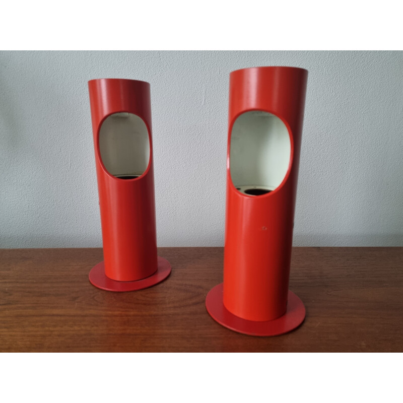 Pair of vintage table lamps by Josef Hurka for Napako, 1970