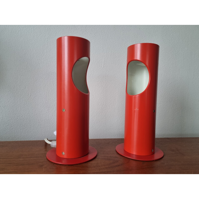 Pair of vintage table lamps by Josef Hurka for Napako, 1970