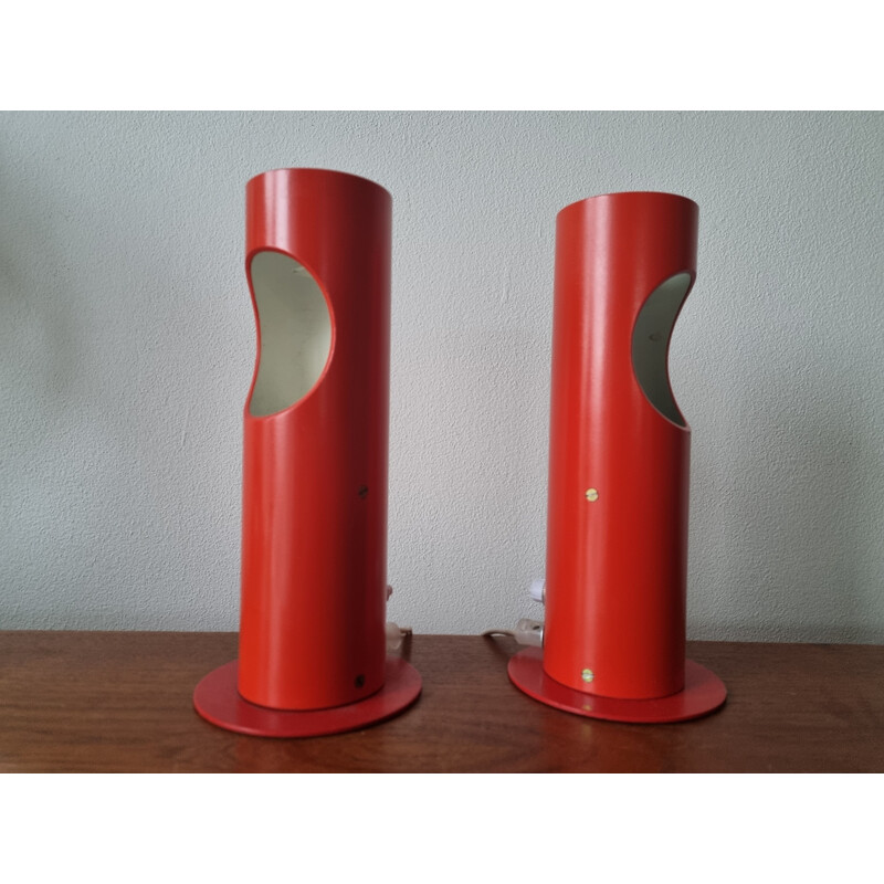 Pair of vintage table lamps by Josef Hurka for Napako, 1970