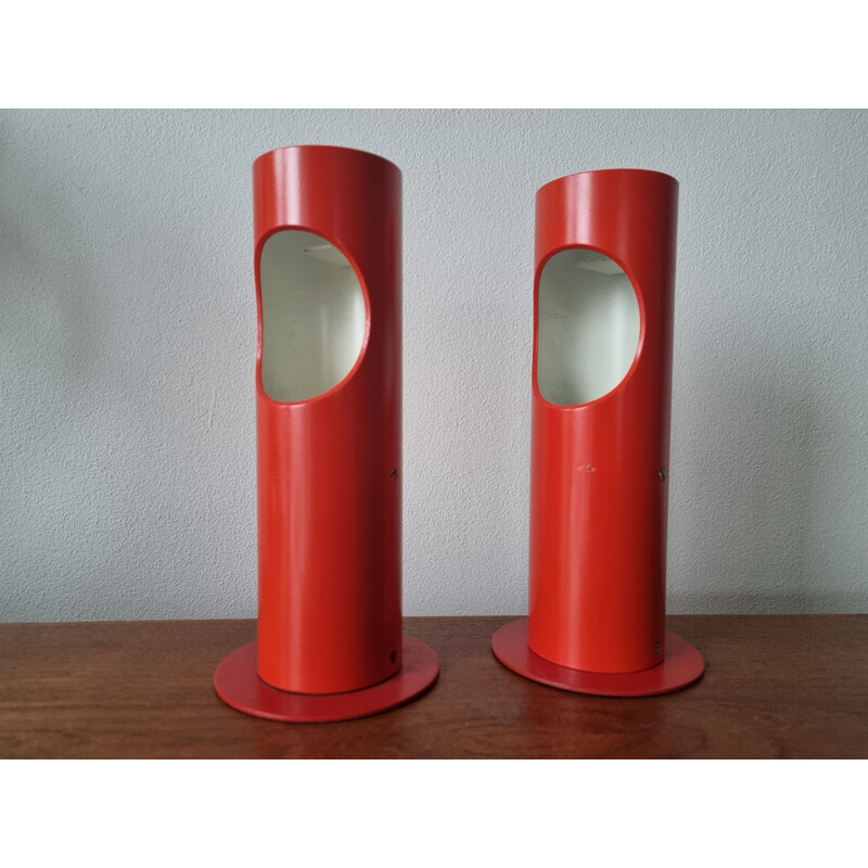 Paire de lampes de table vintage par Josef Hurka pour Napako, 1970