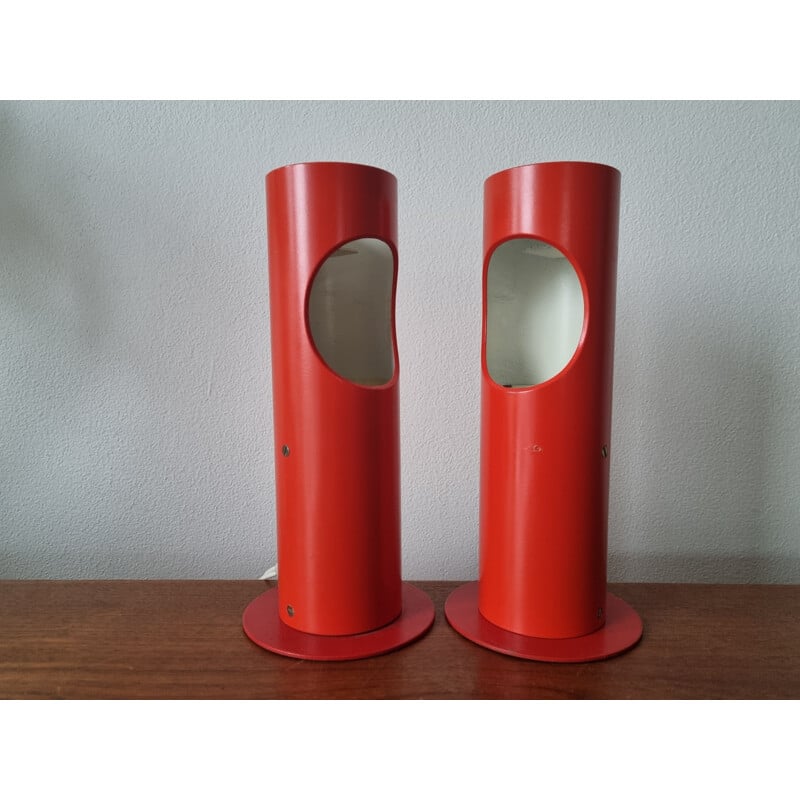 Pair of vintage table lamps by Josef Hurka for Napako, 1970