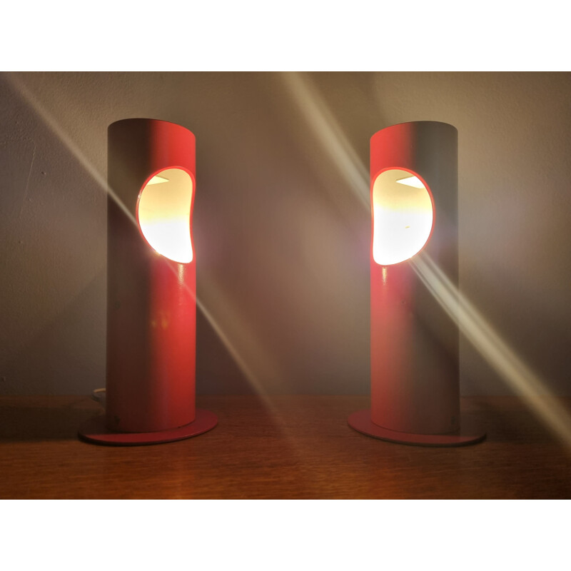 Pair of vintage table lamps by Josef Hurka for Napako, 1970