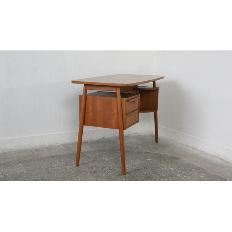 Mid-century teak desk by Gunnar Nielsen for Tibergaard, Denmark 1960s